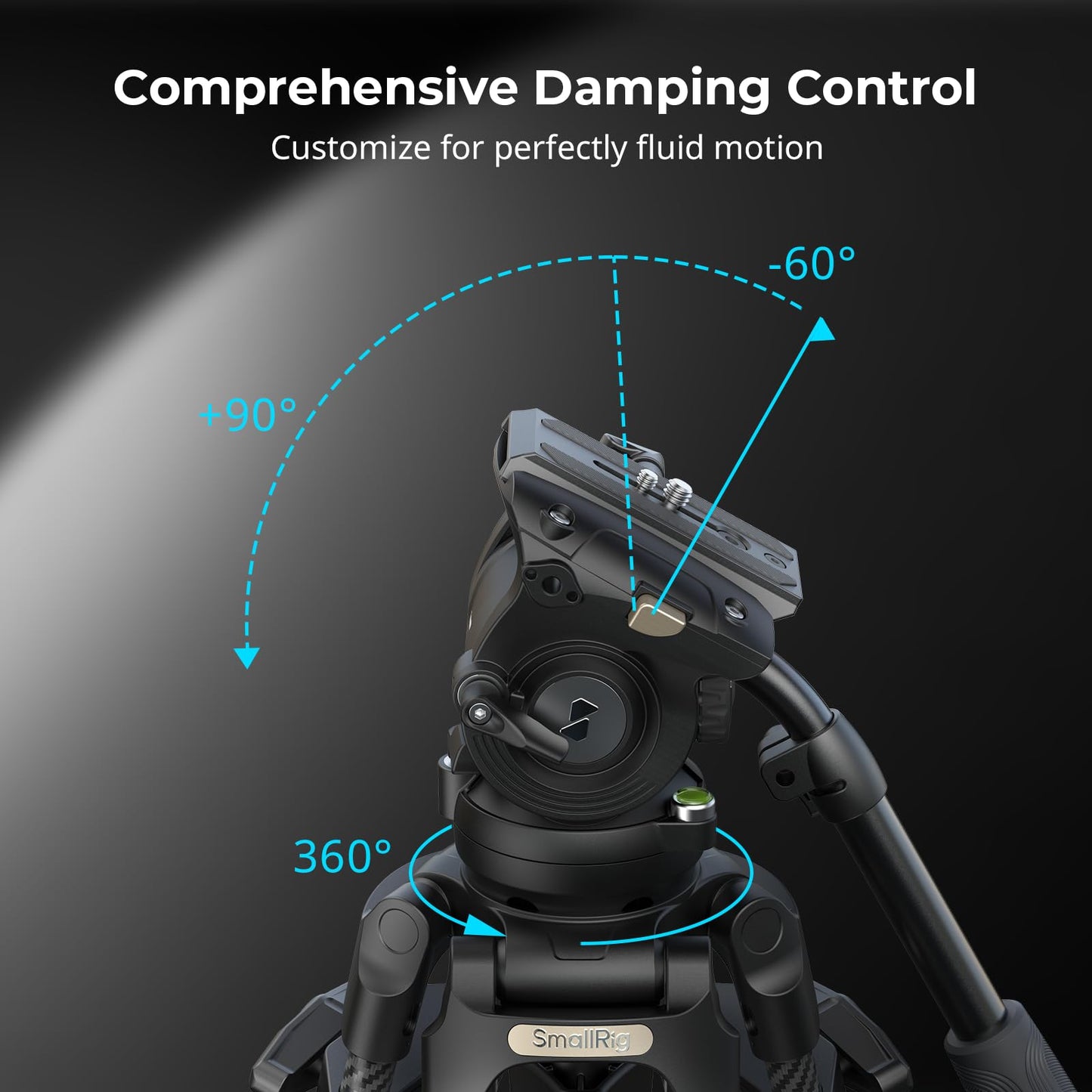 SmallRig 84''/214cm FreeSpeed Carbon Fiber Counterbalance Video Tripod, Heavy-Duty Camera Tripod with 6-Step Counterbalance, 4-Level Tilt/Pan Damping, Dual-Mode QR Plate, Max Load 22lbs - 5580
