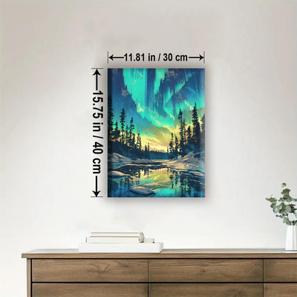 Aeontinity Voyageurs Minnesota National Park Framed Canvas DIY Paint by Numbers Kit Bar Cafe Cave Home Room Wall Bathroom Porch Patio Decor Gift, 16 x 12 Inch