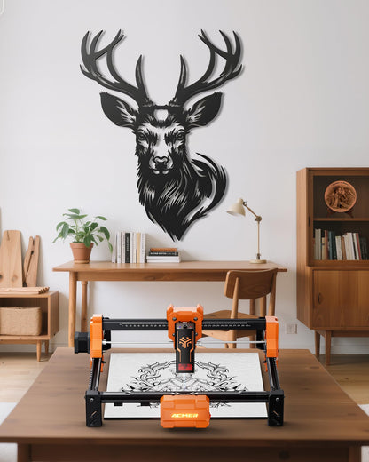 ACMER S2 Laser Engraver, 12000mW Laser Cutter Engraving Machine, 72W Output, 0.01mm Precision, 300x300mm Area, 10000mm/min Speed, for Wood, Metal, Leather, Acrylic, DIY & Education