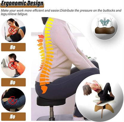 Meditation Chair,Cross Legged Chair, Knee Support Chair to Relieve Back Pain & Improve Posture/Ergonomic Meditation Chair for Computer Workers Yoga Lovers Meditation Fanatics(Brown)