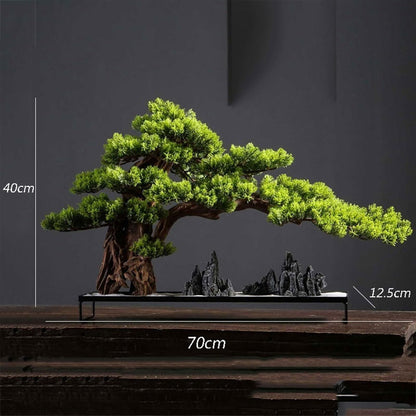 WANGHAI2024M Artificial Trees High-end Light Luxury Greenery Bonsai Ornaments Hotel Decoration Simulation Tree Entrance Coffee Table Decoration Fake Greenery Artificial Bonsai