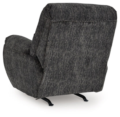 Signature Design by Ashley Rampant Casual Manual Rocker Recliner with Pillow-Top Arms, Gray
