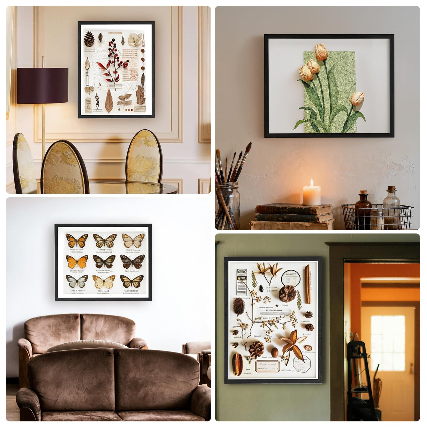 12×16 Shadow Box Frame Display Case for Baby Keepsakes, Wedding Photos, Sports Tickets, Dried Flowers, Crafts Memorabilia Wall Decor(12×16，Black)