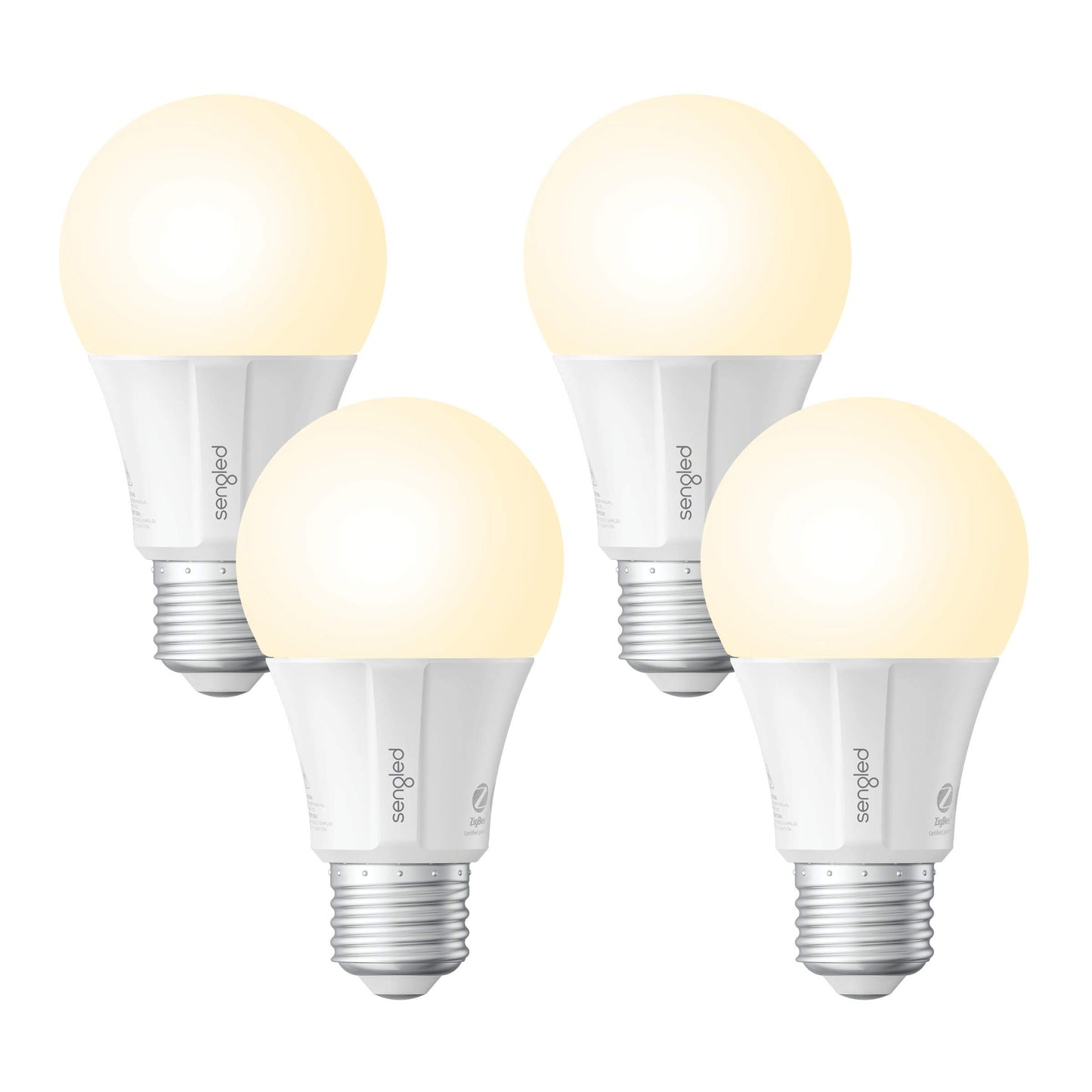 Sengled Smart Light Bulbs, Zigbee Hub Required, Works with Alexa and SmartThings, Voice Control with Google Home and Echo with built-in Hub, Soft White 60W Equivalent A19 Dimmable Smart Bulbs, 4-Pack