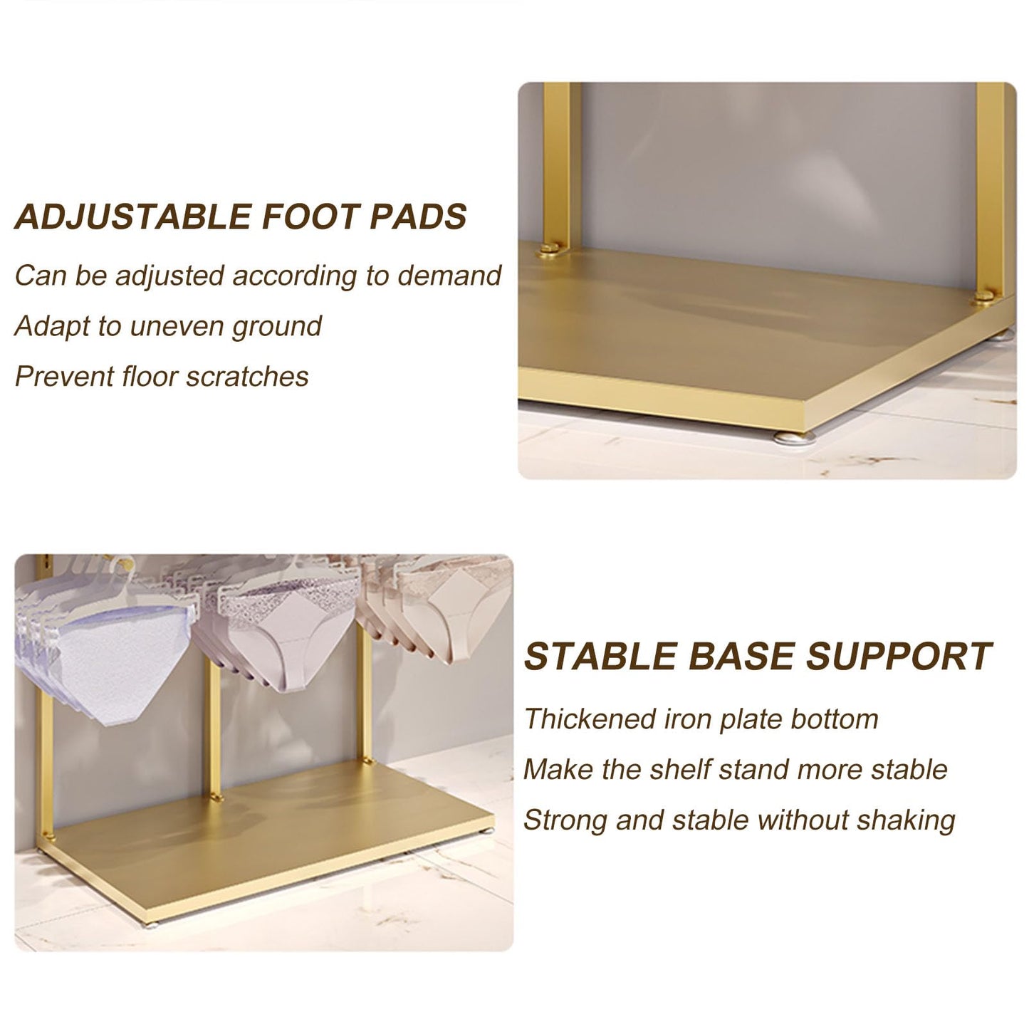 Boutique Clothing Store Garment Rack for Lingerie Display and Handbag Organization Multifunctional Underwear Bra Gloves Socks Swimsuit and Beachwear Commercial Shelves Stand