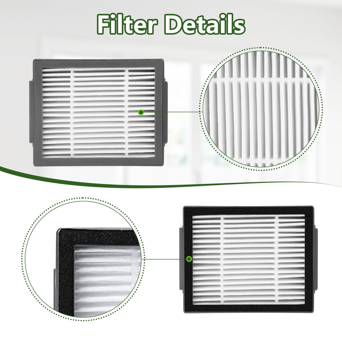 Replacement Accessories for iRobot Roomba E, I & J Series i7 i7+ E5 E6 E7 i2 i3 i3+ i4 i4+ i6 i6+ i8 i8+/Plus,1 Set Rubber Brushes, 4 HEPA Filters,6 Side Brushes, 1Caster Wheel ﻿