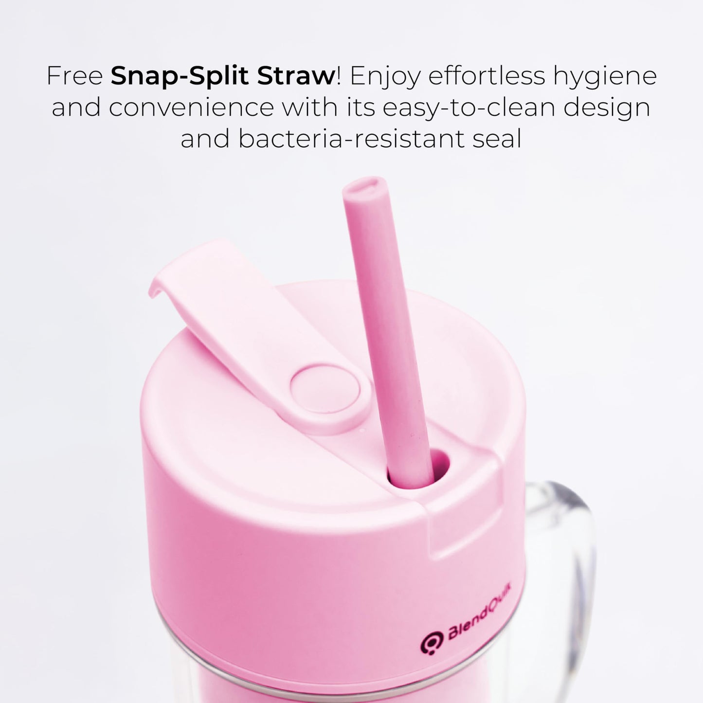 Personal Portable Blender For Shakes & Smoothies, Leakproof & Stylish Portable Mason Jar Shaker, Rechargeable Mini Blender with 10-Blade Blending System 14oz, Pink