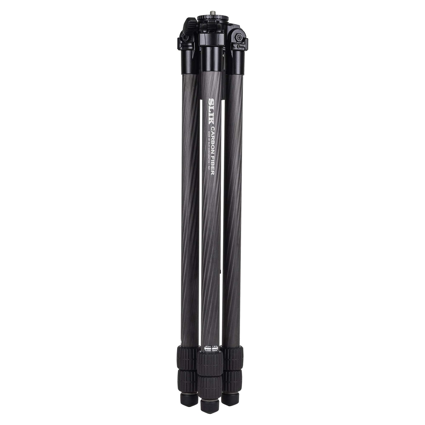 SLIK PRO CF-833 Heavy Duty Professional Carbon Fiber Tripod Legs 67" Tall (615-922) - Folds Down to 23.6", Weighs 3.4lbs, Supports 39lbs - Perfect for Heavy Photography, Video, and Glassing Equipment