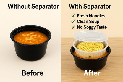 50 oz Disposable Bowls with Lids – Double Layer Soup & Food Containers for Takeout, Salad & Healthy Meal Prep, Microwave & Freezer Safe (Available in 25/150 Sets)（25）