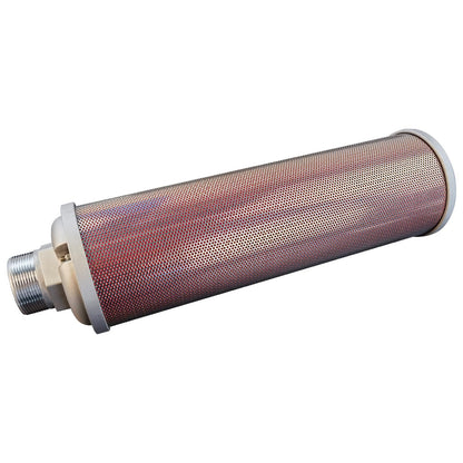 X20 Air Compressor Muffler 2" NPT Male,Single Chamber 145 PSI exhaust muffler, used for replacing parts of air compressors, compressor dryers, compressed air equipment, and systems