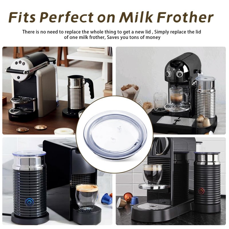 93271 Replacement for Nespresso Aeroccino 3 3R Milk Frother Lid Cover Seal, Lid Cover/Milk Frother Lid Cover fit Parts MS-623697 and 3593 & 3594