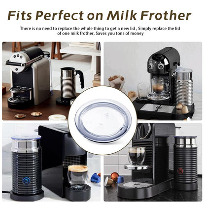 93271 Replacement for Nespresso Aeroccino 3 3R Milk Frother Lid Cover Seal, Lid Cover/Milk Frother Lid Cover fit Parts MS-623697 and 3593 & 3594