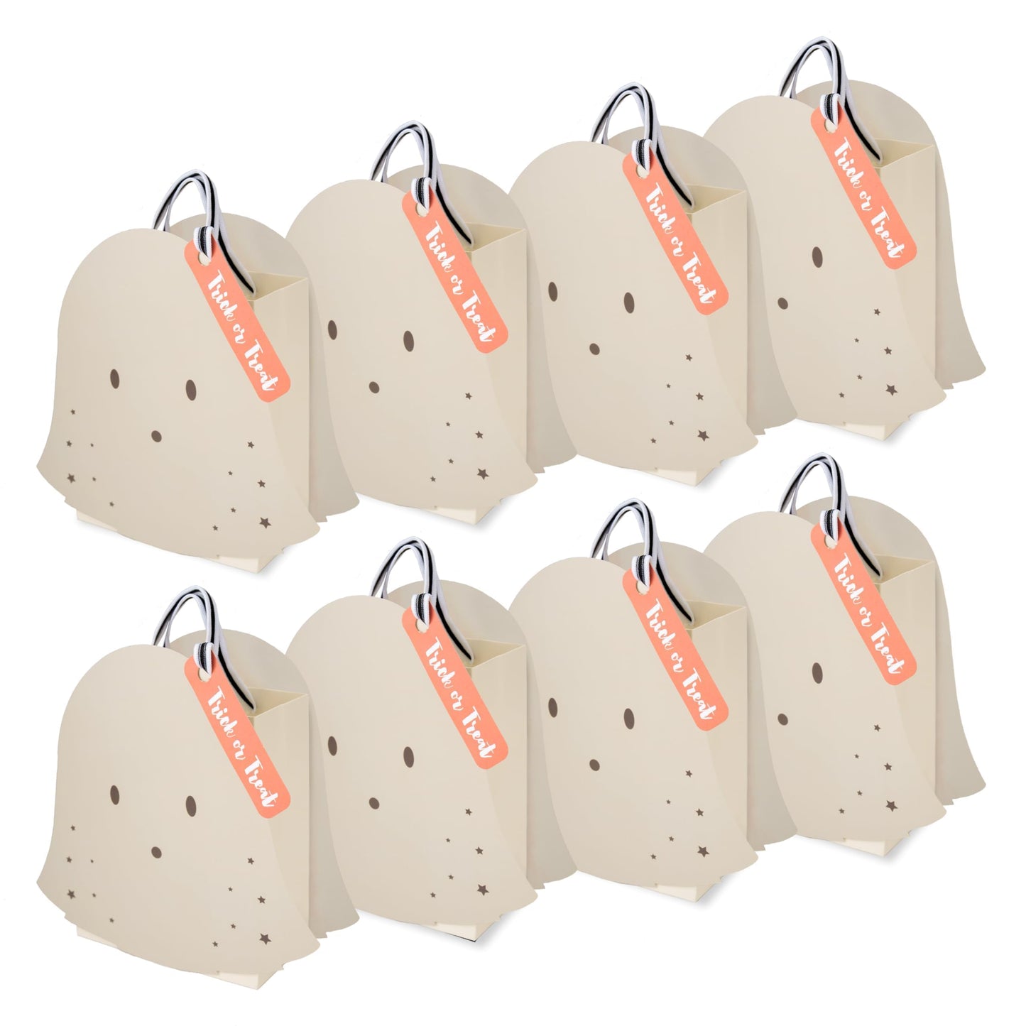 Cheerland Summerween Goodie Bags SummerweenTreat Bags Ghost Trick or Treat Pastel for Boo Party Favor Halloween Decorations Spooky One Birthday Party Favor Supplies Pack of 8