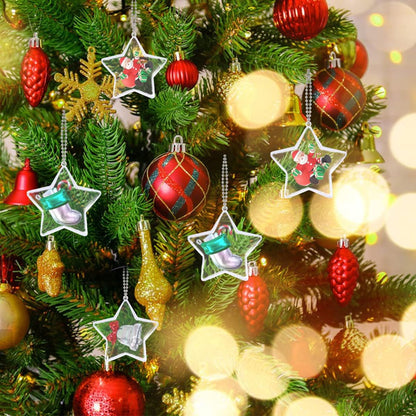 Barelove Clear Fillable Ornaments Balls Decoration, 10 PCS Transparent DIY Craft Baubles for Home Decor Party Gift