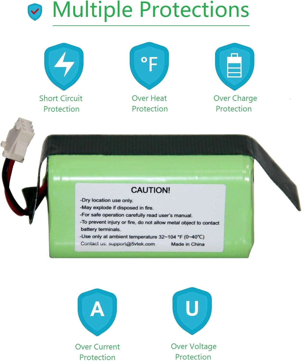 Replacement Battery for Coredy R300, R500+, R550, R580, R650, R3500, R3500S and Amarey A800, A900, Eufy RoboVac 11S,