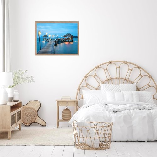 JCJMY 13x18 Rustic Brown Picture Frame - Versatile Wall Hanging for Horizontal & Vertical Photos