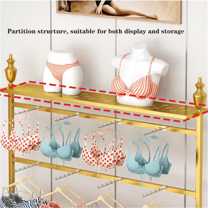 Clothing Store Boutiques Retail Lingerie Garment Rack, Metals, Underwear Display Stand, Commercial Shelves Clothes Rod, for Lingerie Socks Bra Panties Scarves(White,150 * 40 * 155cm)