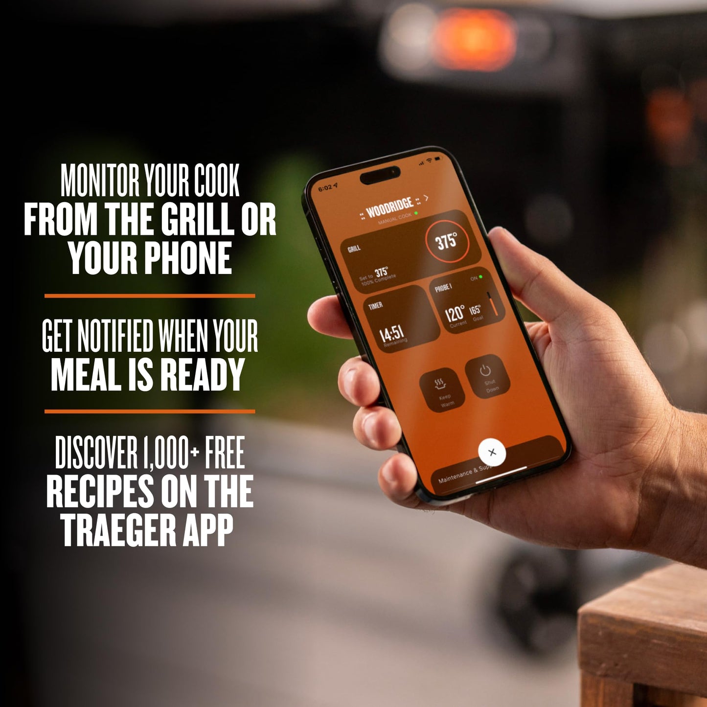 Traeger Grills Woodridge Electric Wood Pellet Grill and Smoker, Wi-Fi Temperature Control up to 500 Degrees, 860 Sq. In. Cooking Capacity, 6-in-1 for Outdoor Grilling, Smoking, and BBQ, TFB86MLH