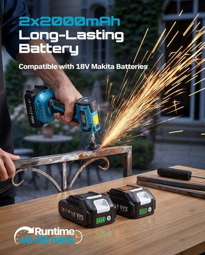 SEESII Electric Cordless Car Jack +Cordless Right Angle Die Grinder Kit