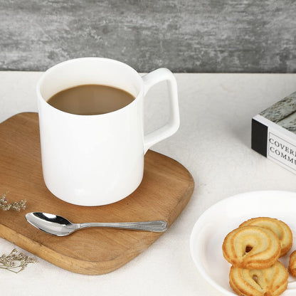 Fine Bone Ceramic Coffee Mugs Set of 2, 15oz Handles for Hot Beverages, Perfect for Home Coffee Lovers