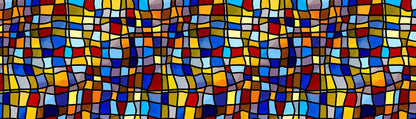 Windowpix 42 12 x Symphony Stained Glass Pattern Window Film Static Cling Film UV Filtering Energy Saving