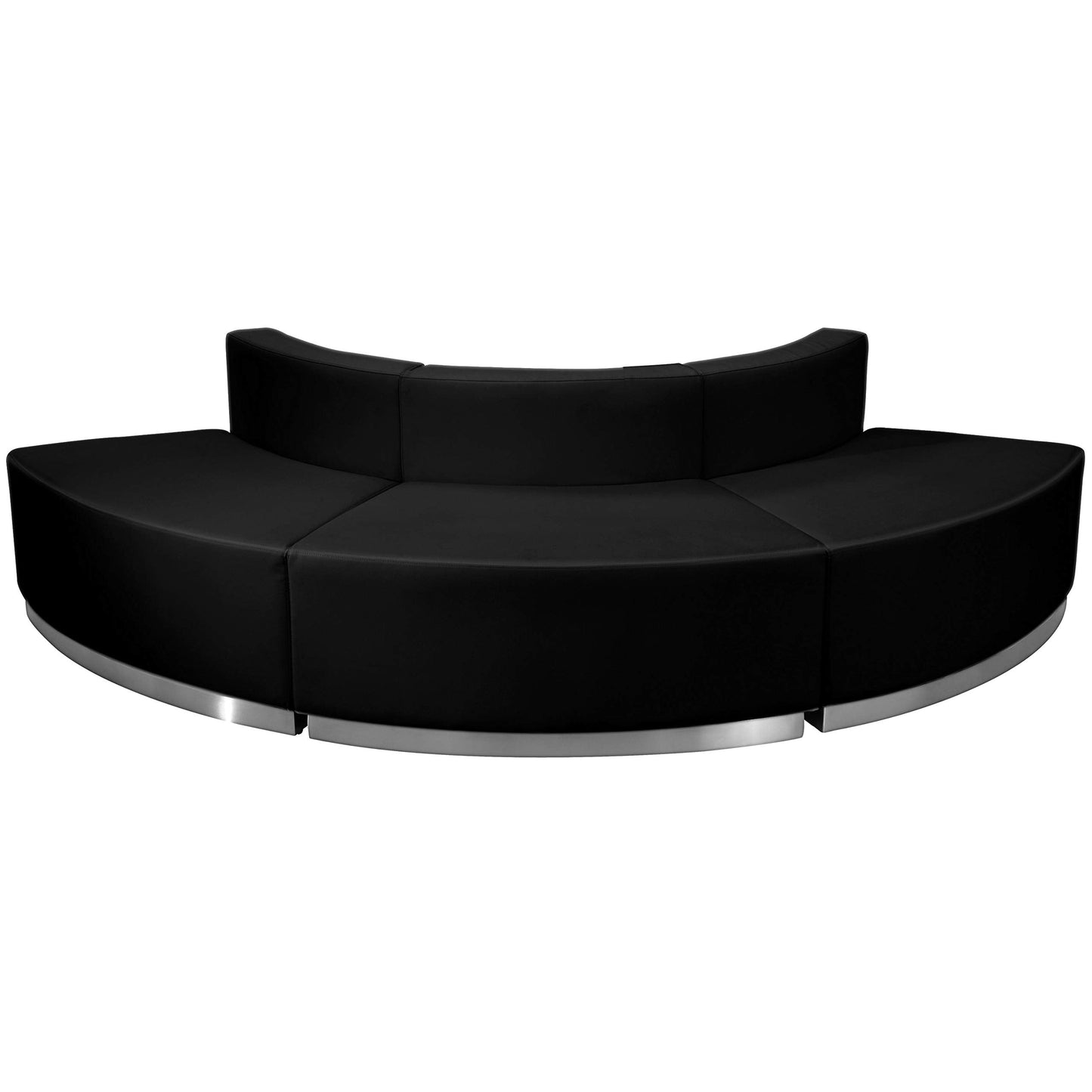 Flash Furniture HERCULES Alon Series Black LeatherSoft Reception Configuration, 3 Pieces