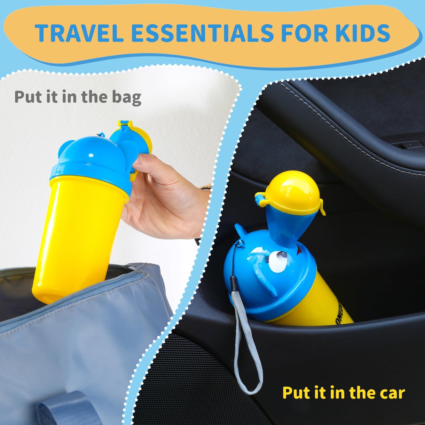 ONEDONE Portable Baby Child Potty Urinal Emergency Toilet for Camping Car Travel and Kid Potty Pee Training (boy)