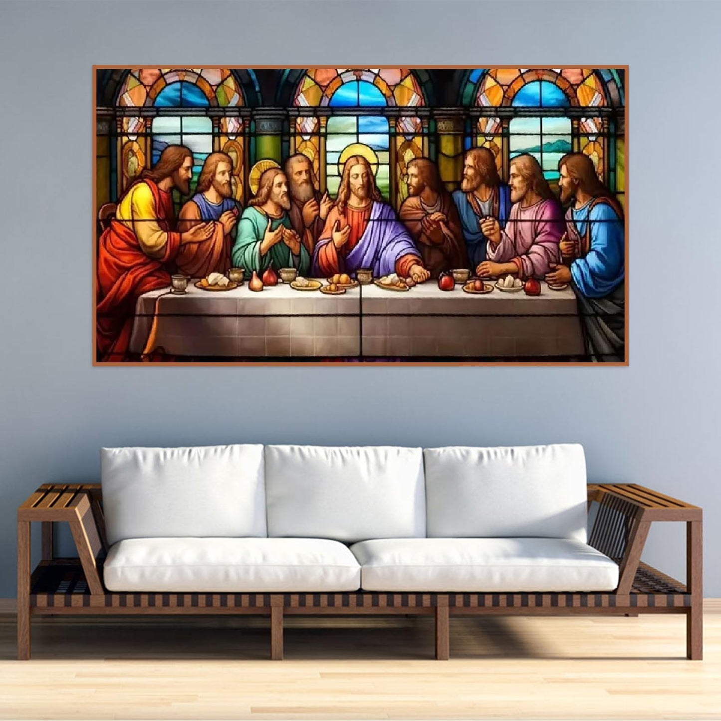 BOHADIY 5D DIY The Last Supper Diamond Painting Kits for Adults, Large Size Full Drill Diamond Arts Rhinestone Pasted, DIY Painting Diamond Dot Arts Crafts for Home Wall Decor Gift 27.5 X 15.7 Inch