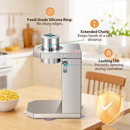 Newhai Electric Corn Sheller Commercial Corn Thresher Machine Stainless Steel Corn Peeler Corn Cob Stripper Tool for Home & Commercial Farm Use