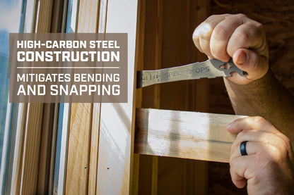 Spec Ops Tools Trim Bar, Pry Bar for Carpentry & Nail Pulling, High-Carbon Spring Steel, Beveled Edges, 9.5" 2 Pack