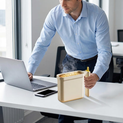 Rong Tian X Instant Noodle Bowl in a Bag, No Wash Direct Soak Design, Heat-Resistant Student Dormitory Ramen Bowl with Lid and Utensils (Matcha green)