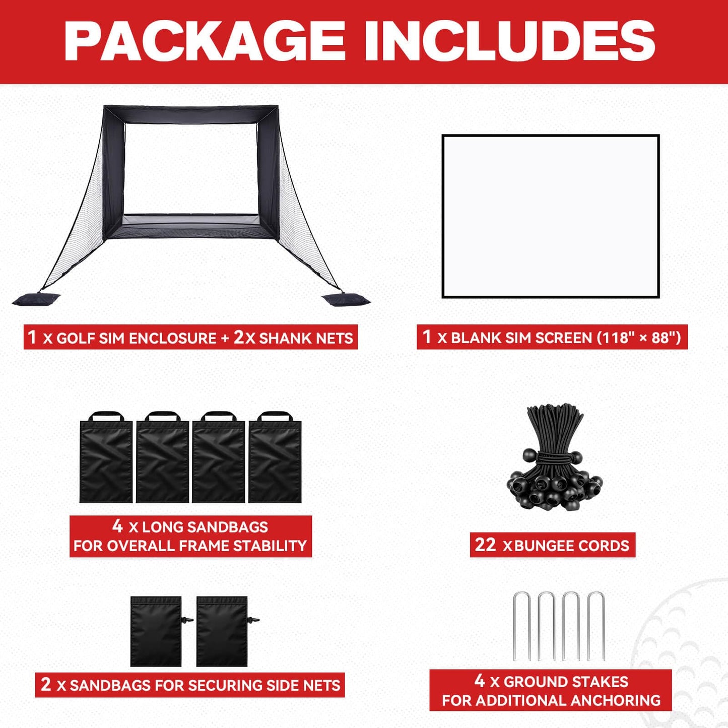 ZEALFEEL Golf Simulator Enclosure, 11x8FT Golf Net with HD Impact Screen & Side Barriers – Dual-Layer Impact Screen, Foam-Padded Frame, Indoor Cage Net for Home Garage Studio