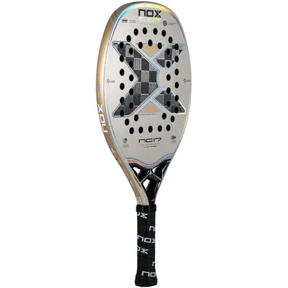 Beach Tennis Racket NG17 Luxury 2023 | High-Performance Beach Tennis Paddle | 18K Aluminized Carbon w/HR3 Black Eva Core | Exclusive Spin & Dynamic Composite Structure | Rough Surface for Extra Spin