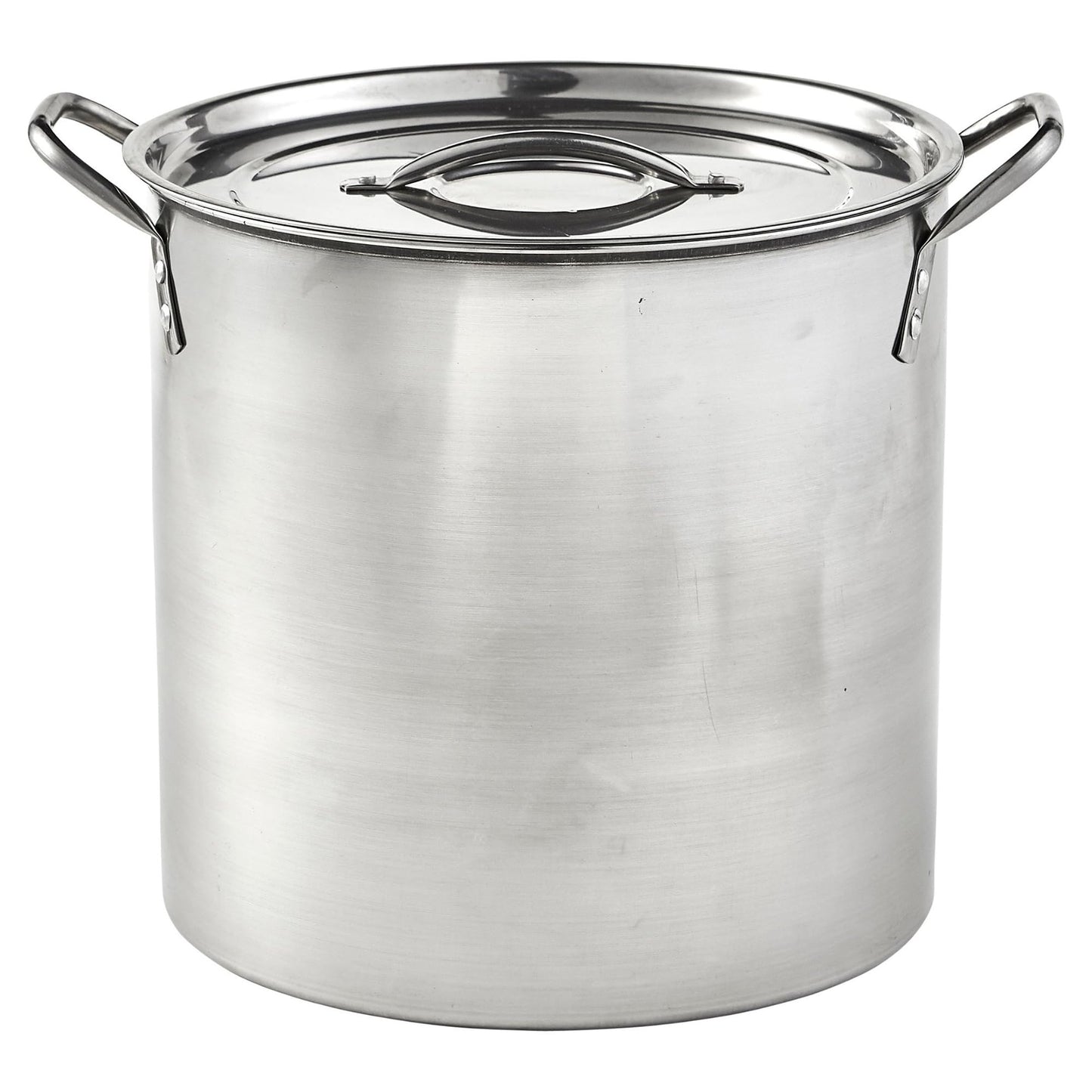 IMUSA 16Qt Stainless Steel Stock Pot with Lid, Large Cooking Pot for Soups, Boiling Seafood, Pasta, Stews, and Family Meals