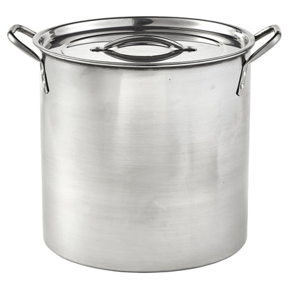 IMUSA 16Qt Stainless Steel Stock Pot with Lid, Large Cooking Pot for Soups, Boiling Seafood, Pasta, Stews, and Family Meals