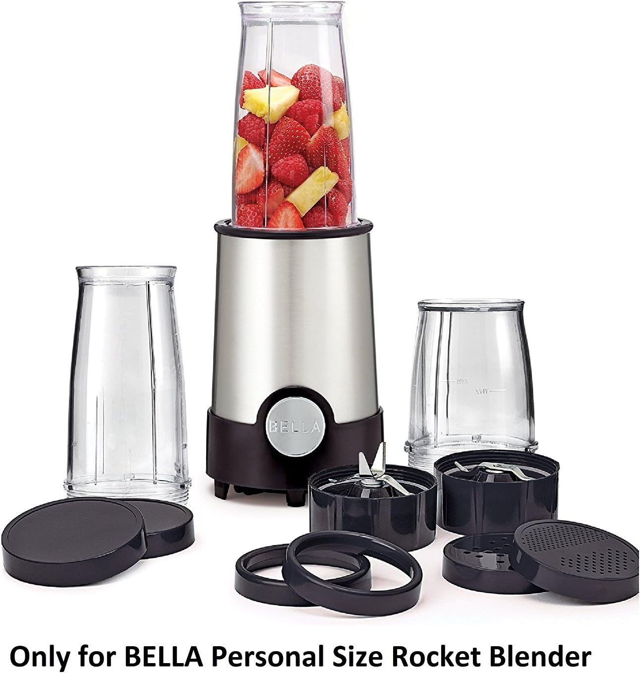 Bella Personal Size Rocket Blender Replacement Parts, 2 Gaskets, 3" Diameter