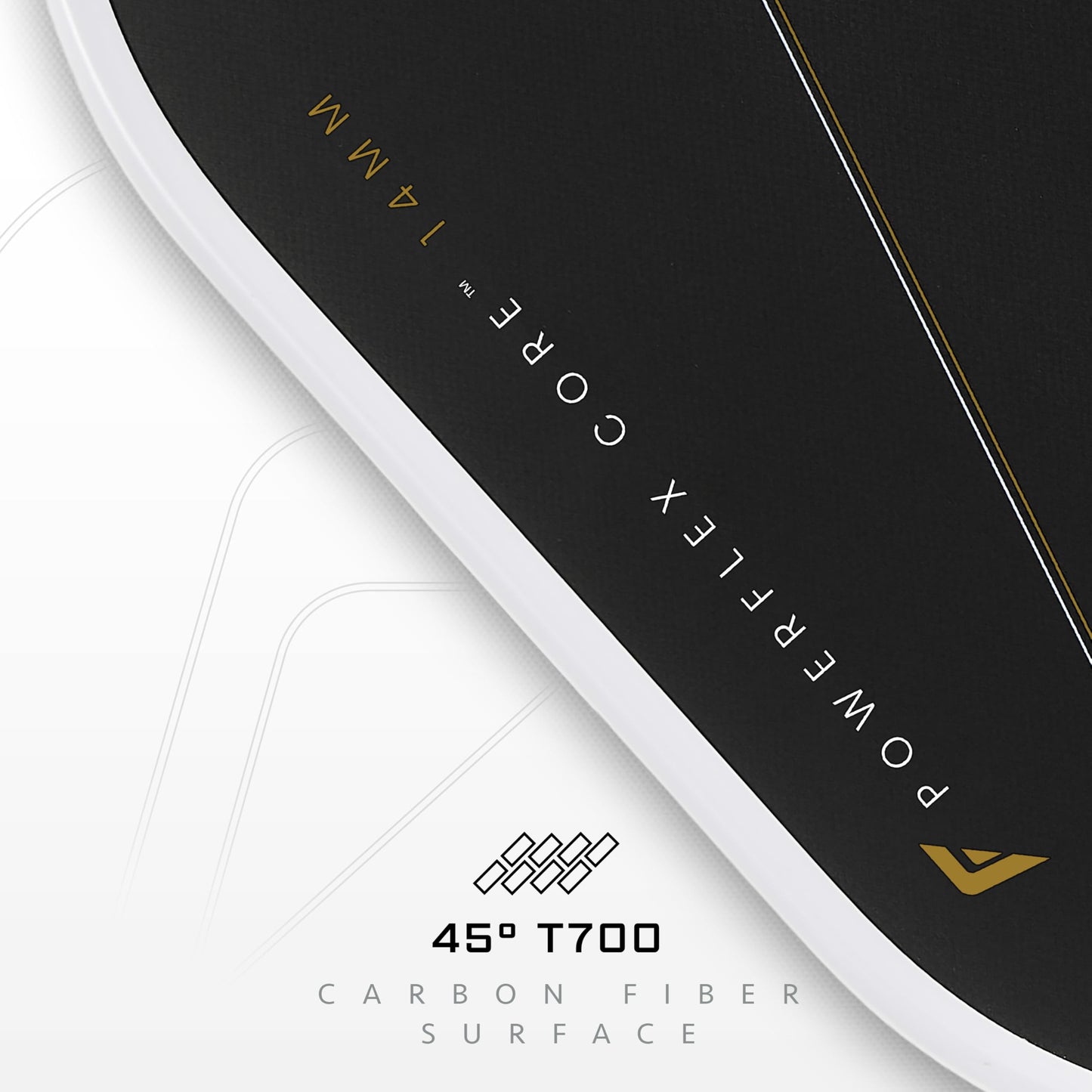 Franklin Sports PRO Pickleball Paddles – C45 Carbon Fiber Series - Official USAP + UPA Approved Pickleball Paddle - Aurelius 14mm Polymer Core - Official Shape of Anna Leigh Waters - Black/White