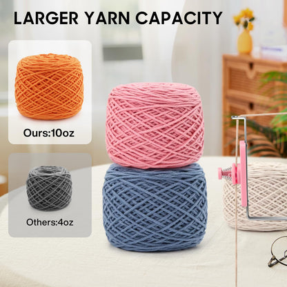 Electric Yarn Winder for Crocheting High Speed, Upgrade Three Gears Adjustable 4-10oz Large Capacity Automatic Yarn Ball Winder, Yarn Spinner, The Helper for Knitting Enthusiast, Pink