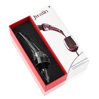 Jwalin Wine Aerator and Pourer – Premium Air Decanter Spout to Enhance Wine Flavor & Aroma, No-Drip Wine Pourer Spout for Red & White Wines, Perfect Gift for Wine Lovers