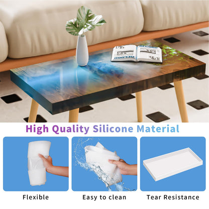 Extra Large Epoxy Resin Mold 22.63x11.81x1.38in, Reusable Resin Molds for River Table, Coffee Table, Trays, Cutting Boards, DIY Resin Art