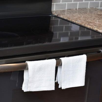 24-Pack 100% Commercial Pacific Linens White Thin Cotton Towel Washcloths, Lightweight, Grade and Ultra Absorbent