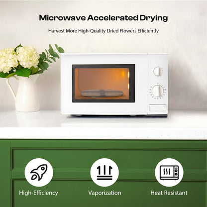 Caydo Microwave Flower Press Kit for Pressed Flower Art, 9" 2 Layers Portable Quick & Easy Flower Pressing Kit with Resusable & Washable Cloth, Color Retention Flowers Preservation for Craft Projects