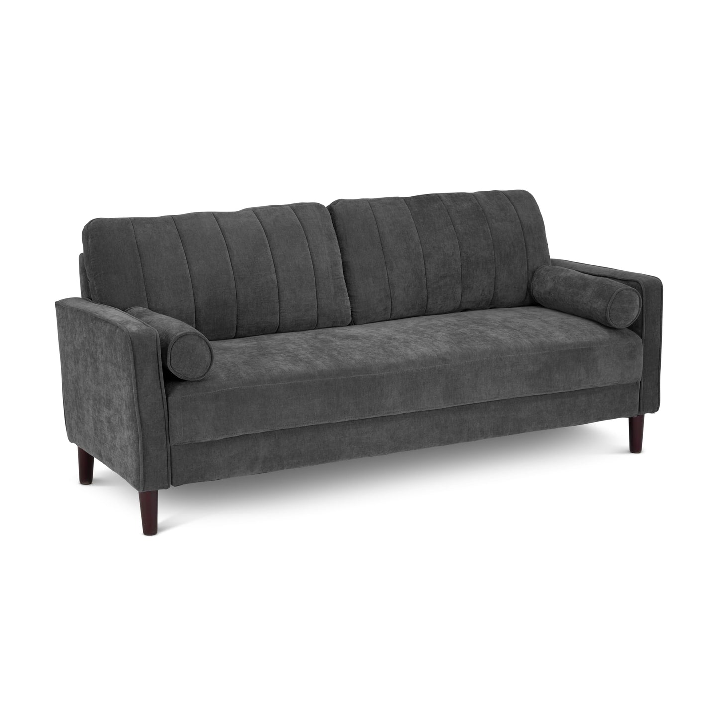 Bush Home 77-inch Sofa, Living Room Furniture, Max Collection, Iron Gray Chenille Fabric