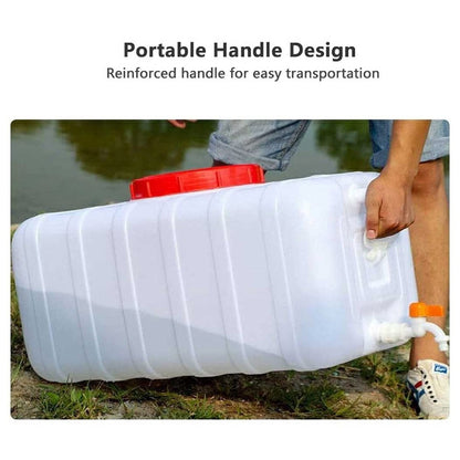 SXKJDM Large Plastic Water Storage Tanks Emergency Water Storage 50L/80L/110L/200L Camping & Hiking Water Storage Water Container Multifunctional Water Tank(Size:50L/13.2gallon)