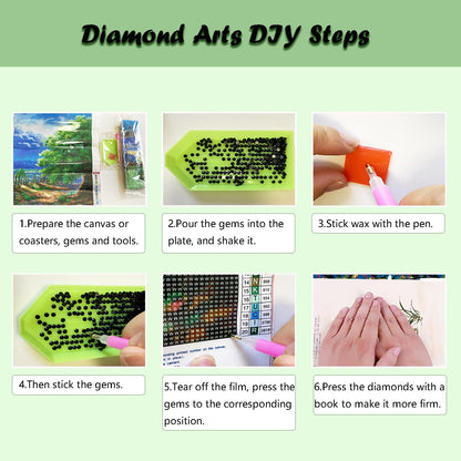 Lanzeyo Diamond Painting Kits for Adults, Adult Hand Crafts Diamond Art Kits, Succulent Diamond Dots Kits, Gem Art for Living Room Wall Art (Succulent)