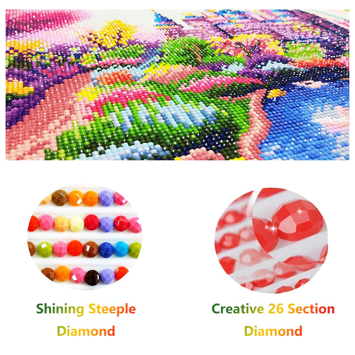 Diymood DIY 5D Diamond Painting by Number Kits, Diamond Painting Moose Winter Forest Paint with Diamonds Arts for Adults Full Drill Canvas Picture for Home Wall Decor 40x50cm(16x20inch)