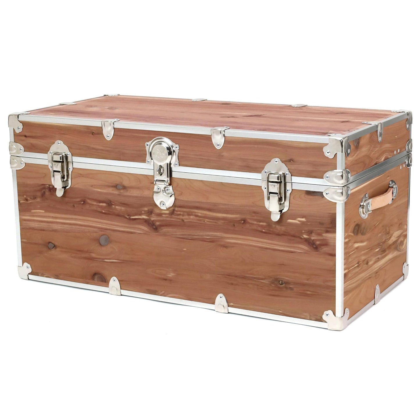 Rhino Trunk & Case Knotty Cedar Chest – Large Storage Box, Coffee Table, End of Bed Trunk or Entryway Storage Bench – 32"x18"x14" USA-Made, Furniture Grade, Heirloom Aesthetic – Strong and Secure