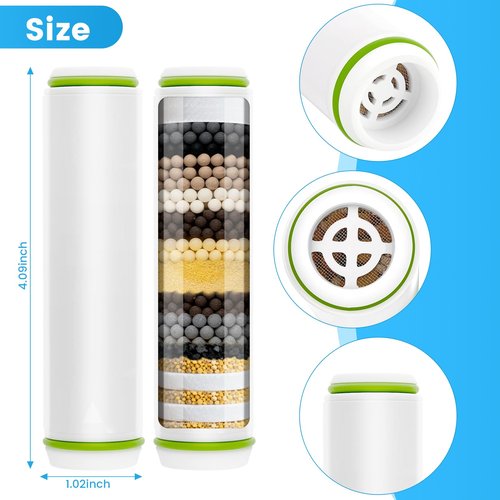 4 Pack Replacement Filters Compatible With PWERAN Handheld Shower Head,Shower Filter For Fitespot,Removes Chlorine