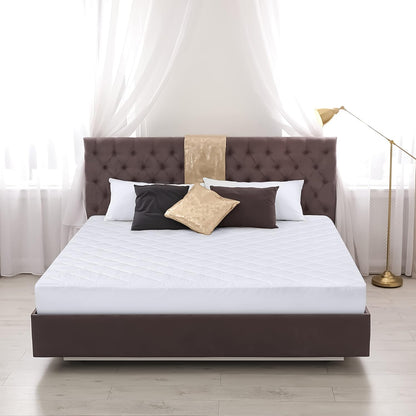 Utopia Bedding Quilted Fitted Mattress Pad - Full Size Deep Pocket Protector | Machine Washable (White)