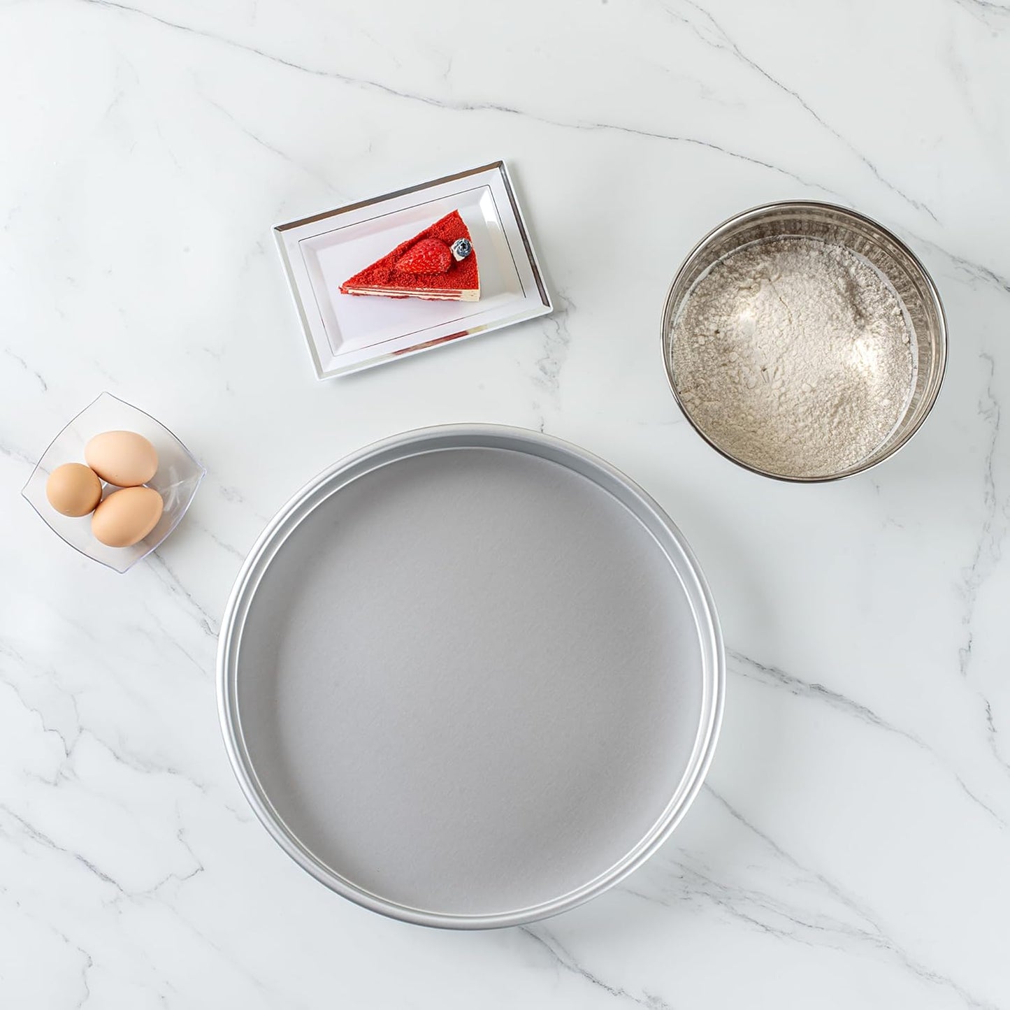 Restaurantware-Met Lux 14 x 2 Inch Round Cake Pan - Straight-Sided Baking Tin, Oven-Ready & Freezable